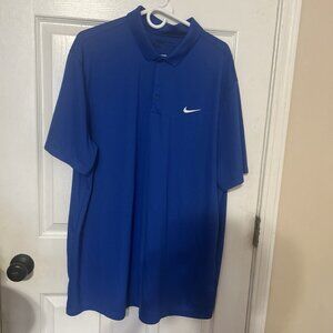 Nike Golf Collared Shirt Adult XXL Blue Dry Fit Mens Outdoor